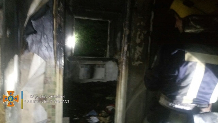 В Запорожской области в следствии пожара выгорел частный дом 